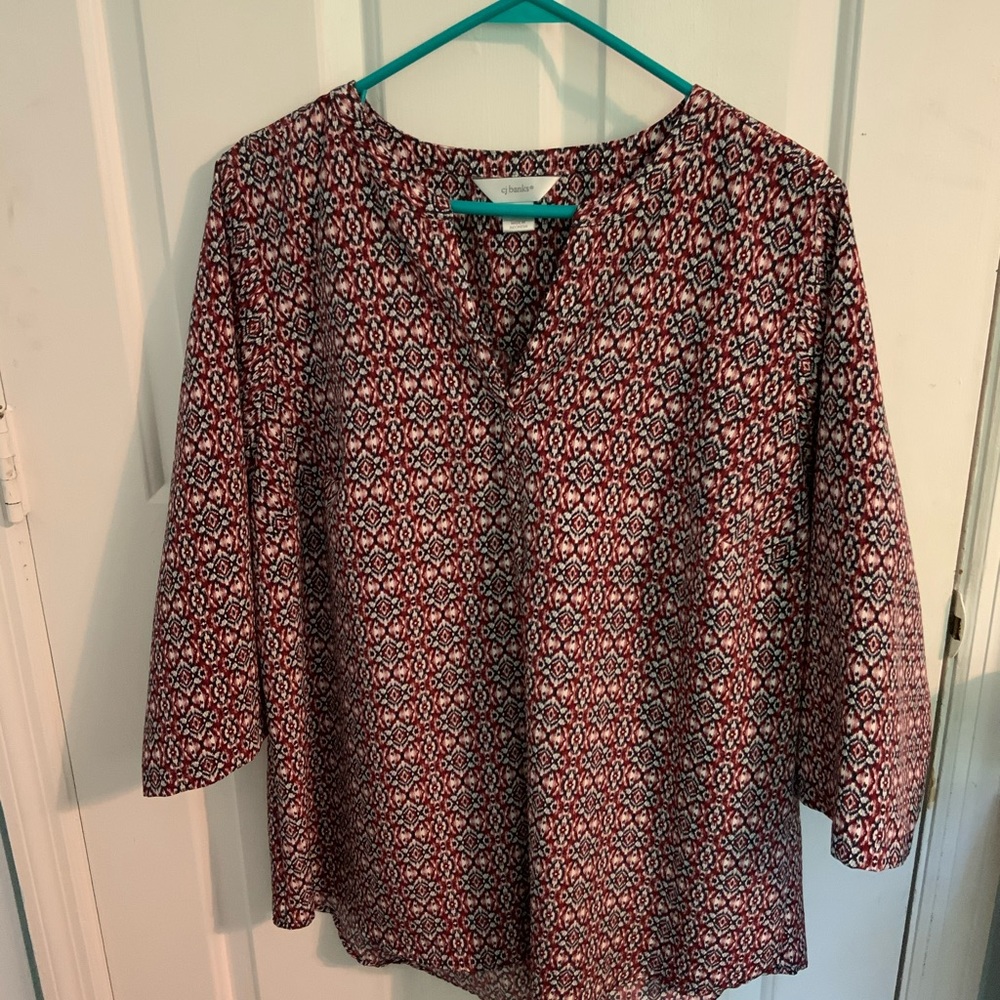 Christopher Banks Pop Over Tunic 1X EUC